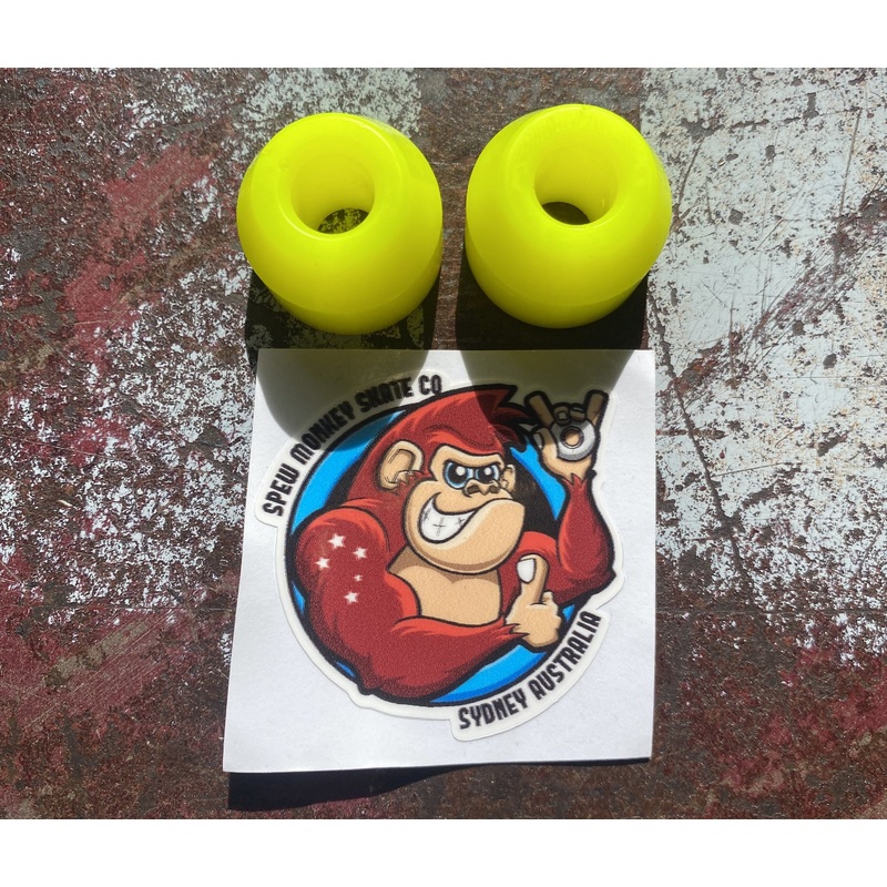 Spew Monkey X Tall Cone  Neon Yellow 92a Pair Longboard Bushings