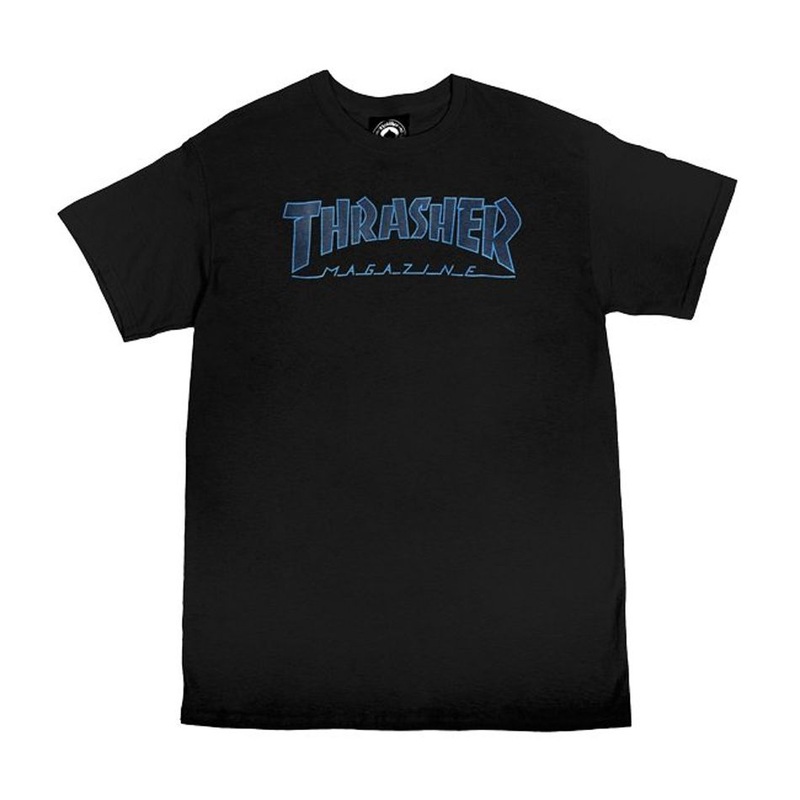 Thrasher Outlined Black Tee
