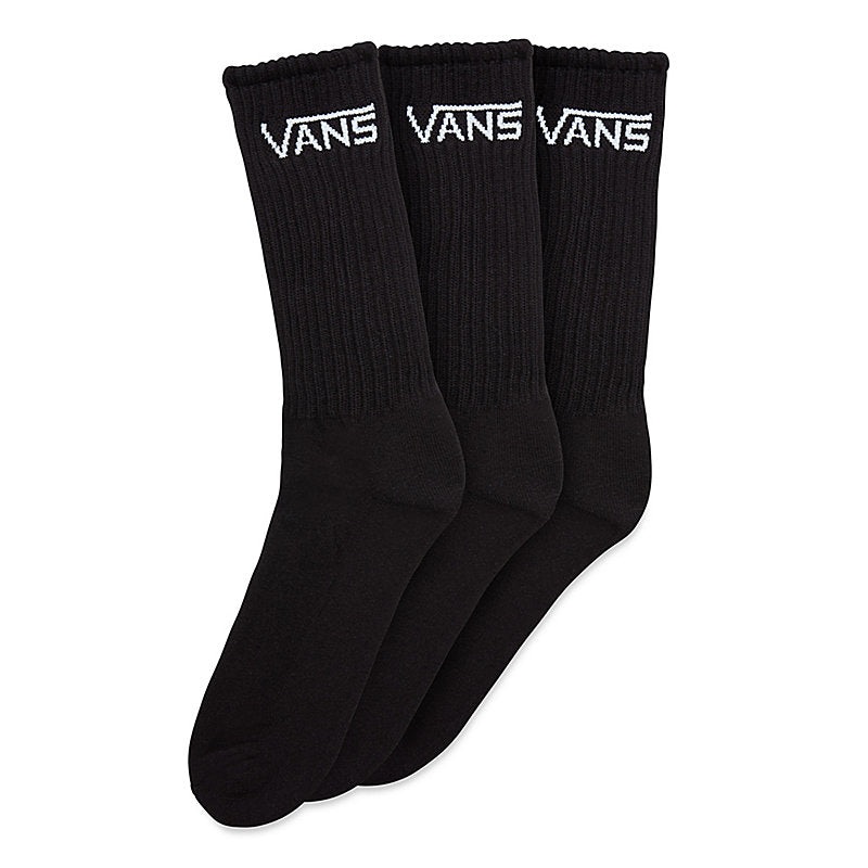 Vans Classic Crew Black 3 Pack Socks