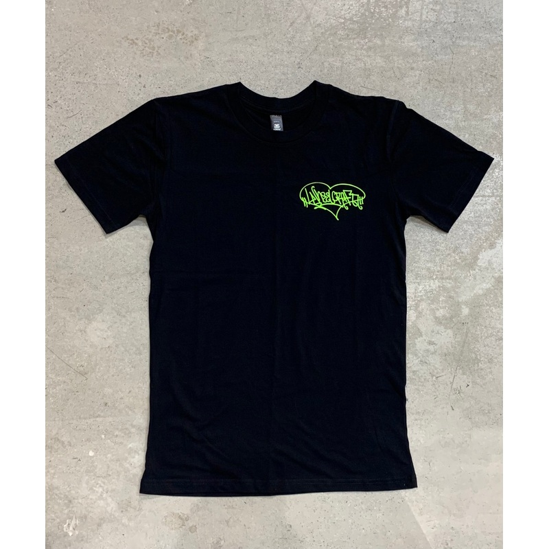 Wheelcraft Green Heart Black Tee