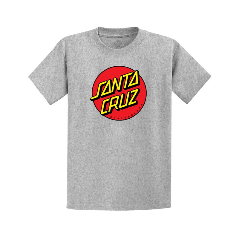 Santa Cruz Classic Dot Front Grey Tee