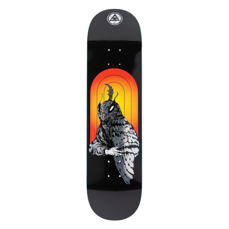 Welcome Mothman On Evil Twin Black/Glitter 8.25" Skateboard Deck