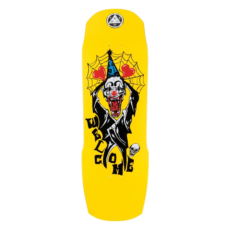 Welcome Skateboards Crazy Tony On Totem 2.0 Neon Yellow 9.75" Skateboard Deck