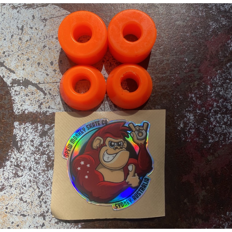 Spew Monkey Fluro Orange 85a 4 Pack Skateboard Bushings
