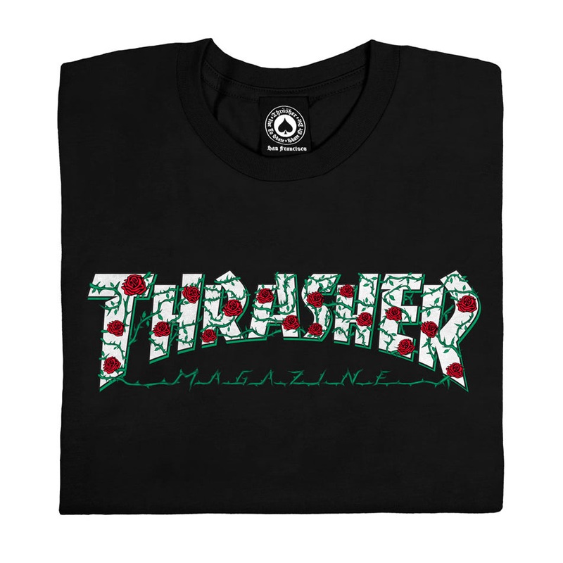 Thrasher Roses Black Tee