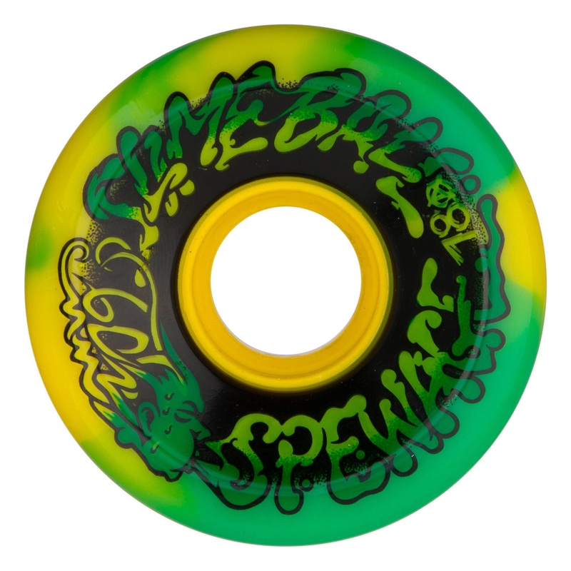 Slime Balls OG Spewage Yellow Green Swirl 60mm/78a Skateboard Wheels