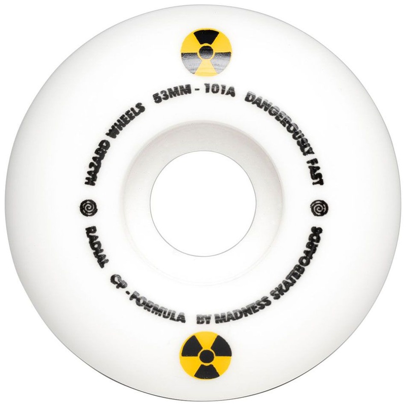Hazard Swirl CP+ Radial White 55mm 101A Skateboard Wheels
