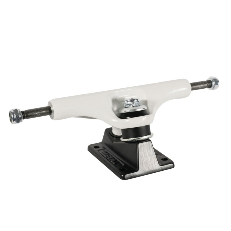 Metal Hollow White/Black 5.5" Pair Skateboard Trucks