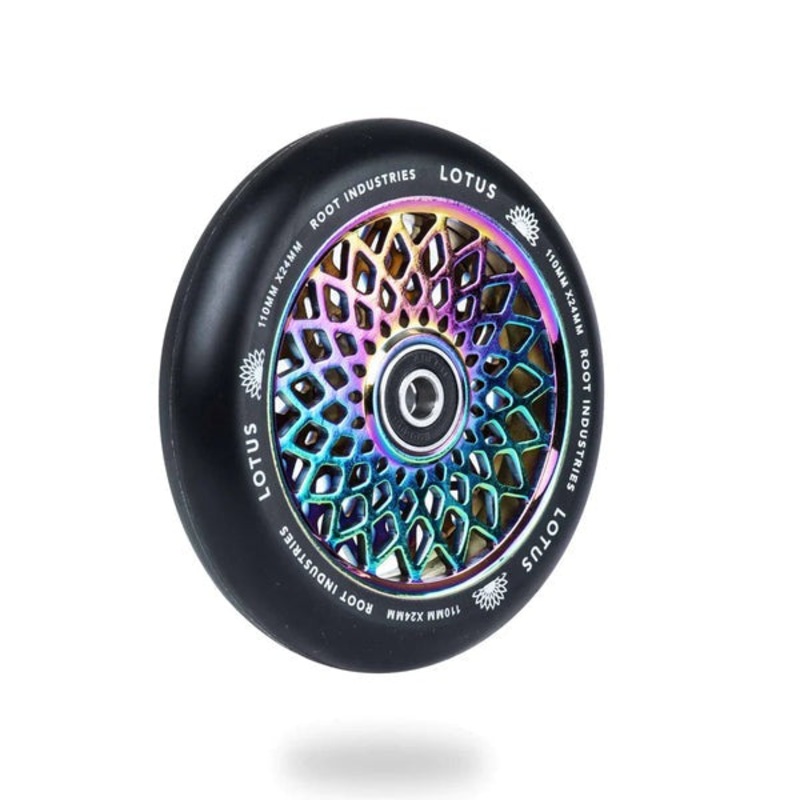 Root Industries Lotus Black/Rocket Fuel 110mm x 24mm Scooter Wheel Single
