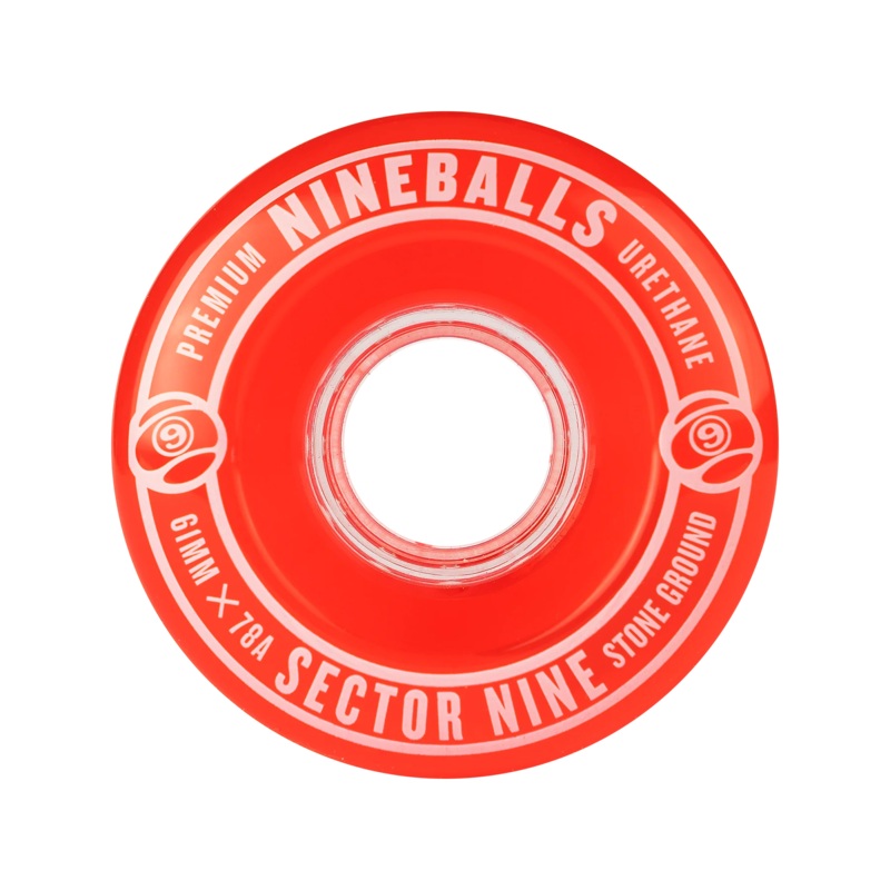 Sector 9 Nine Balls 61mm x 78a Red Skateboard Wheels
