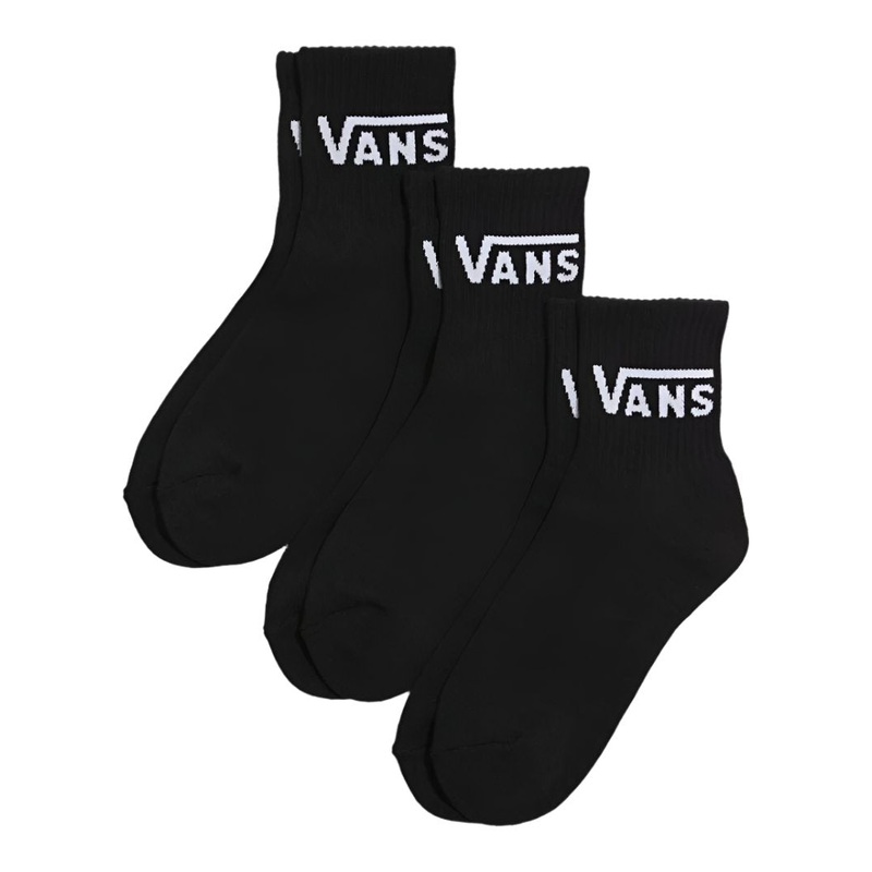 Vans Classic Half Crew Black 3 Pack Socks