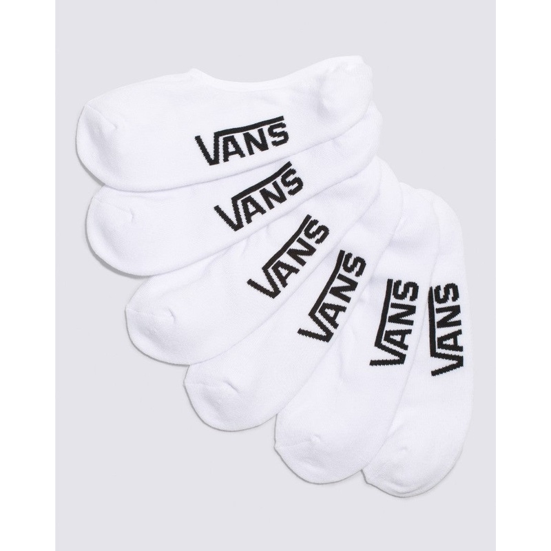 Vans Classic No Show White 3 Pack Socks