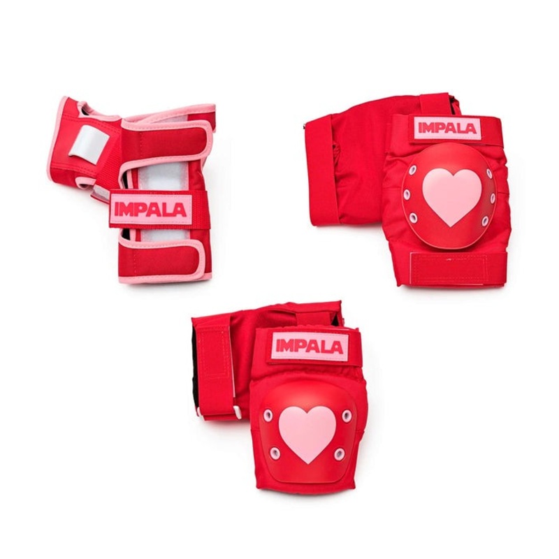 Impala Adult Red Hearts 3 Pad Set