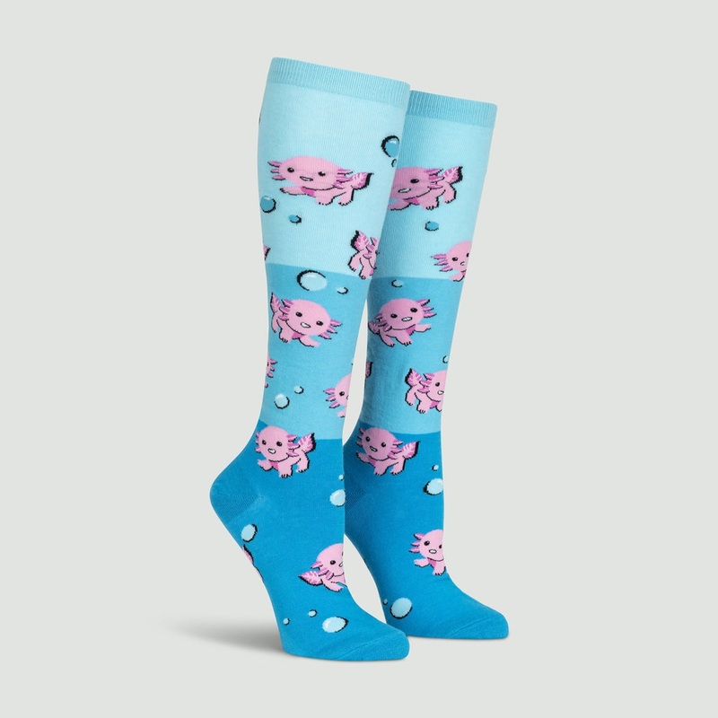 Sock It To Me Dancing Axolotl Adult Knee Socks