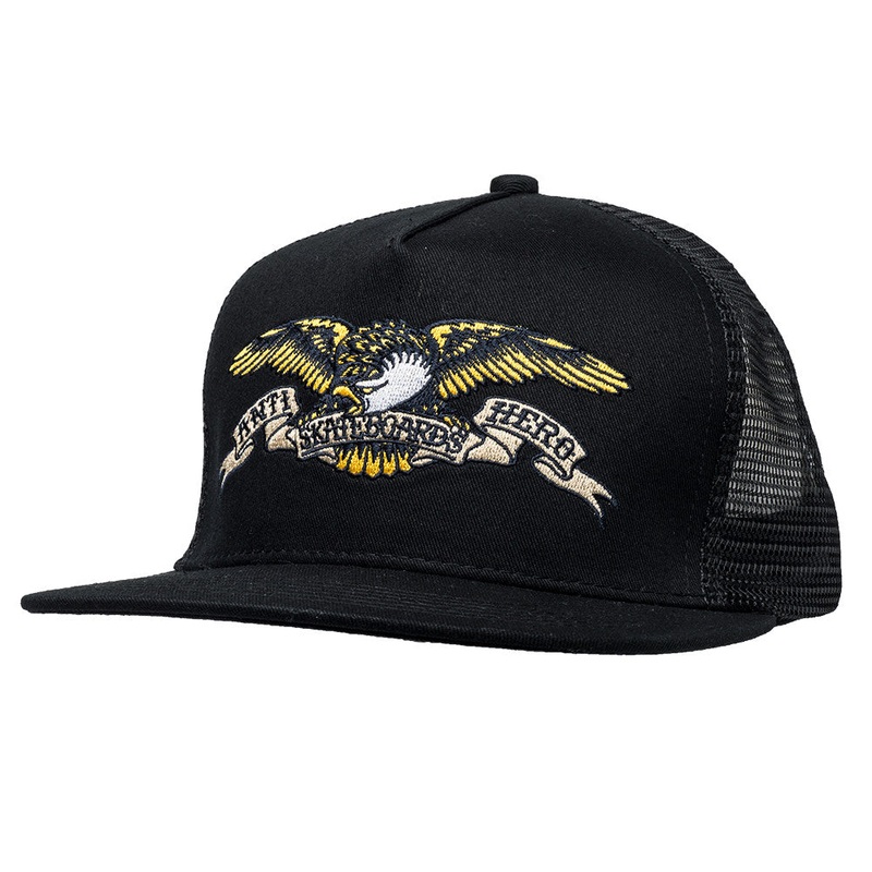 Antihero Eagle Emblem Black Trucker Cap