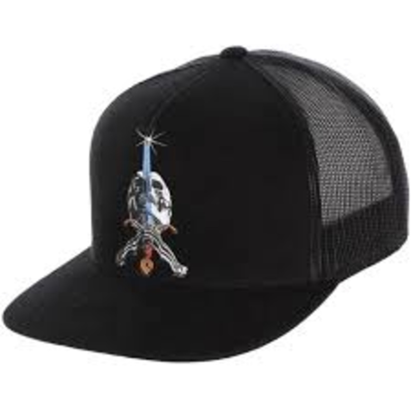 Powell Peralta Skull & Sword Black Trucker Cap