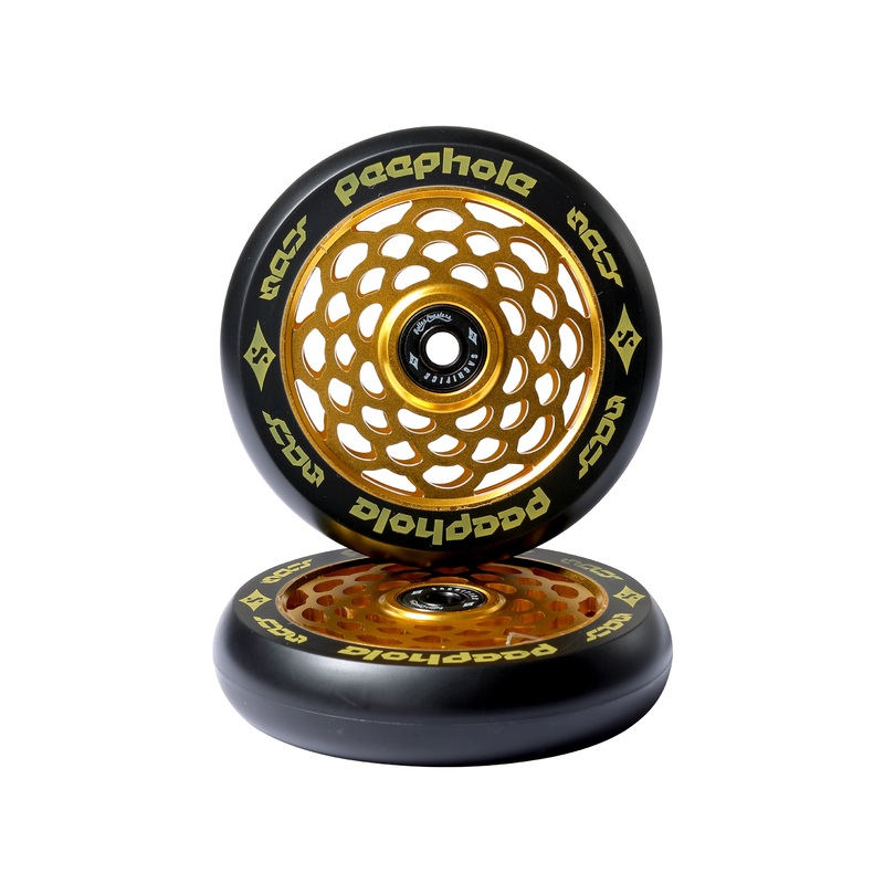 Sacrifice Peephole 110mm Black Gold Scooter Wheel Single