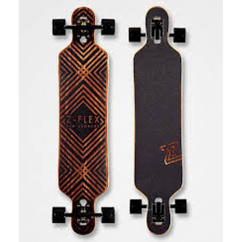 Z-Flex Black Diamond Drop Through Longboard Complete