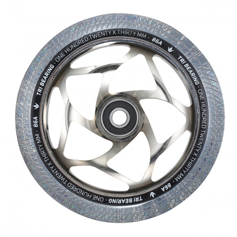 Envy Tri Bearing 120mm X 30mm Charcoal Clear Scooter Wheel Single