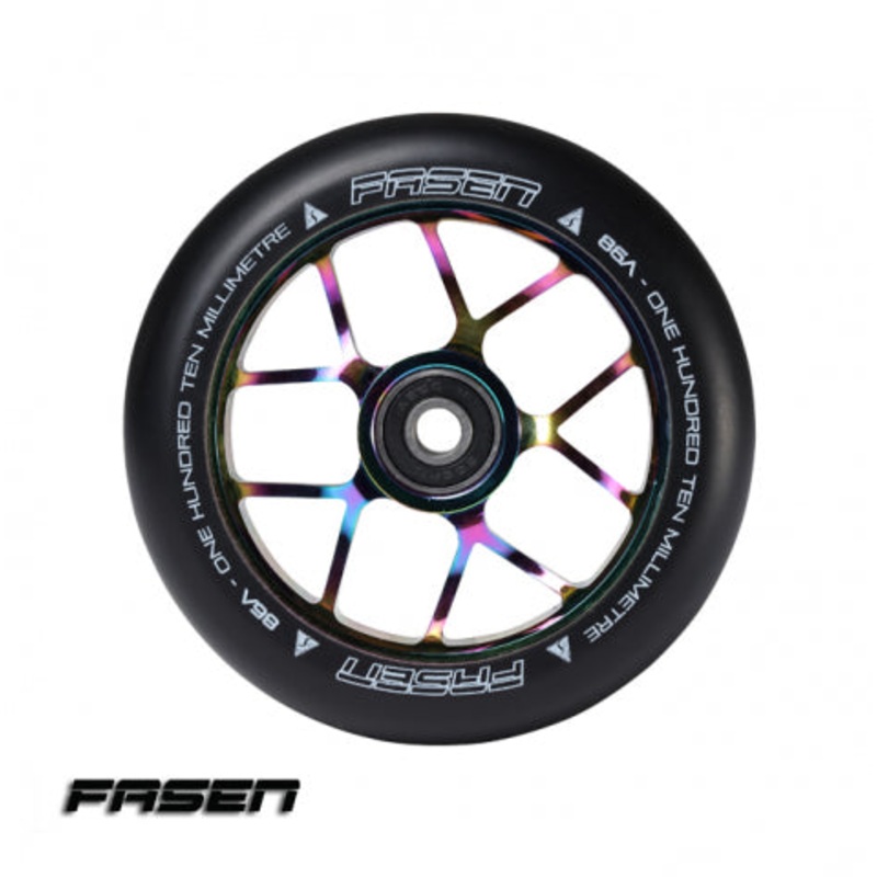 Fasen Jet Black Oil Slick110mm Scooter Wheel Single