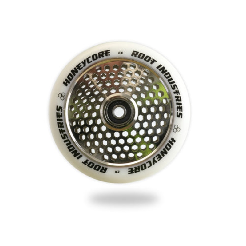 Root Industries Honey Core 120mm White Mirror Scooter Wheel Single
