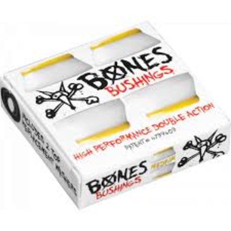 Bones Hardcore Medium White 91a 4 Pack Skateboard Bushings