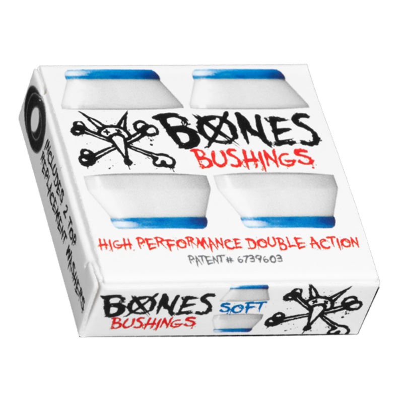 Bones Hardcore Soft White 81A 4 Pack Skateboard Bushings