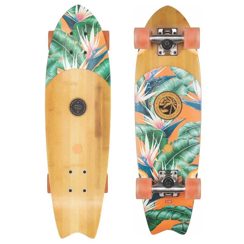 Globe 'Sagano' 26" Bamboo/Black Birds Complete Cruiser Skateboard