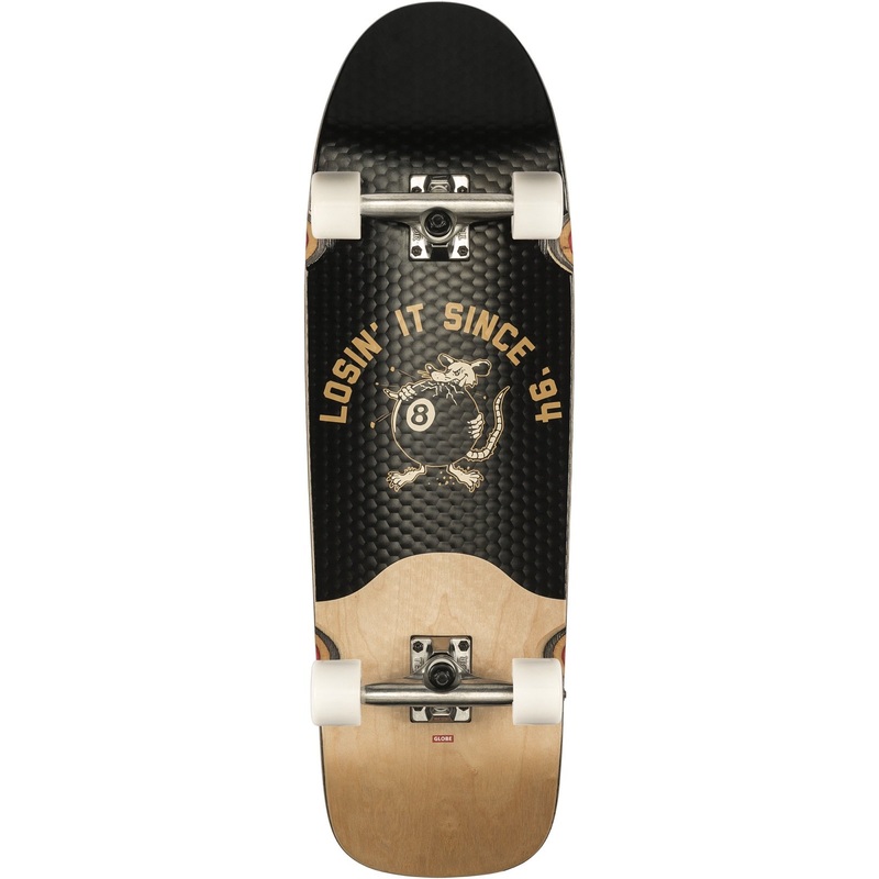 Globe 'Chopper' Black/Natural 9.75" Complete Cruiser Skateboard