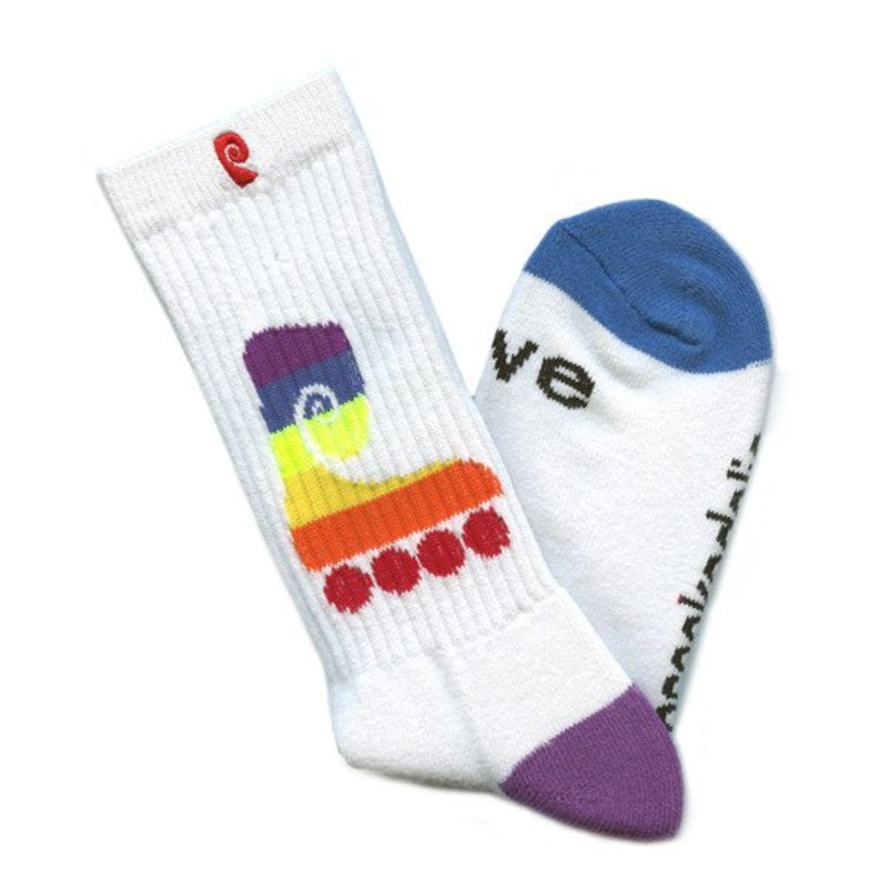 Psockadelic Fruit Boot White/Blue/Rainbow Socks