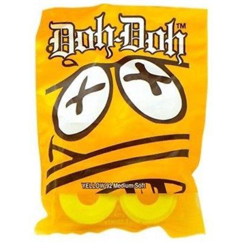 Doh Doh Yellow 92a Medium Soft 4 Pack Skateboard Bushings