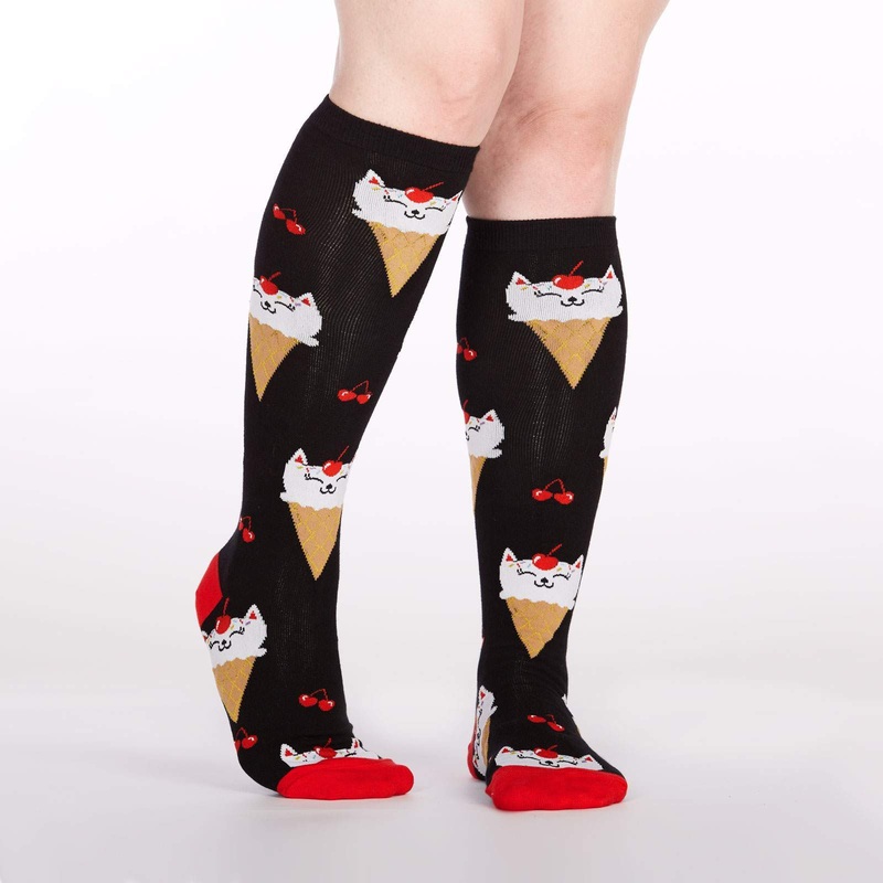 Sock It To Me Kitty Cone Adult Knee Socks