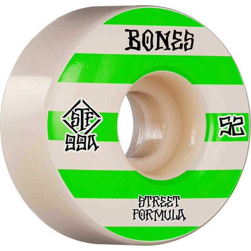 Bones STF V4 Wide Patterns Green 99a Wheels
