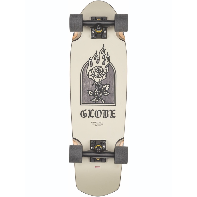 Globe Trooper Off White/Rose 27" Complete Cruiser Skateboard