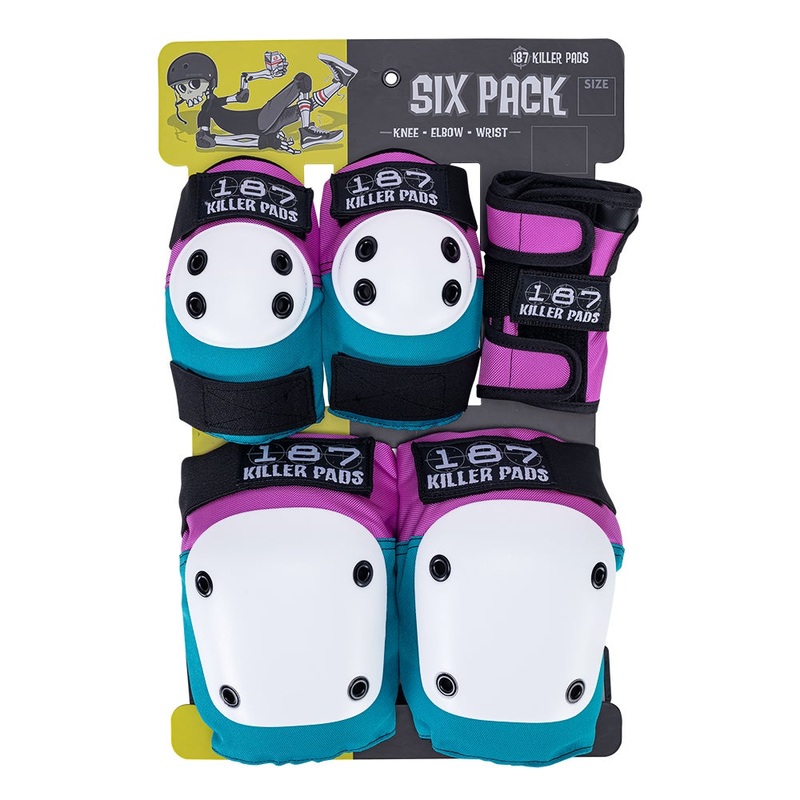 187 Six Pack Junior Pink/Teal 3 Pad Set