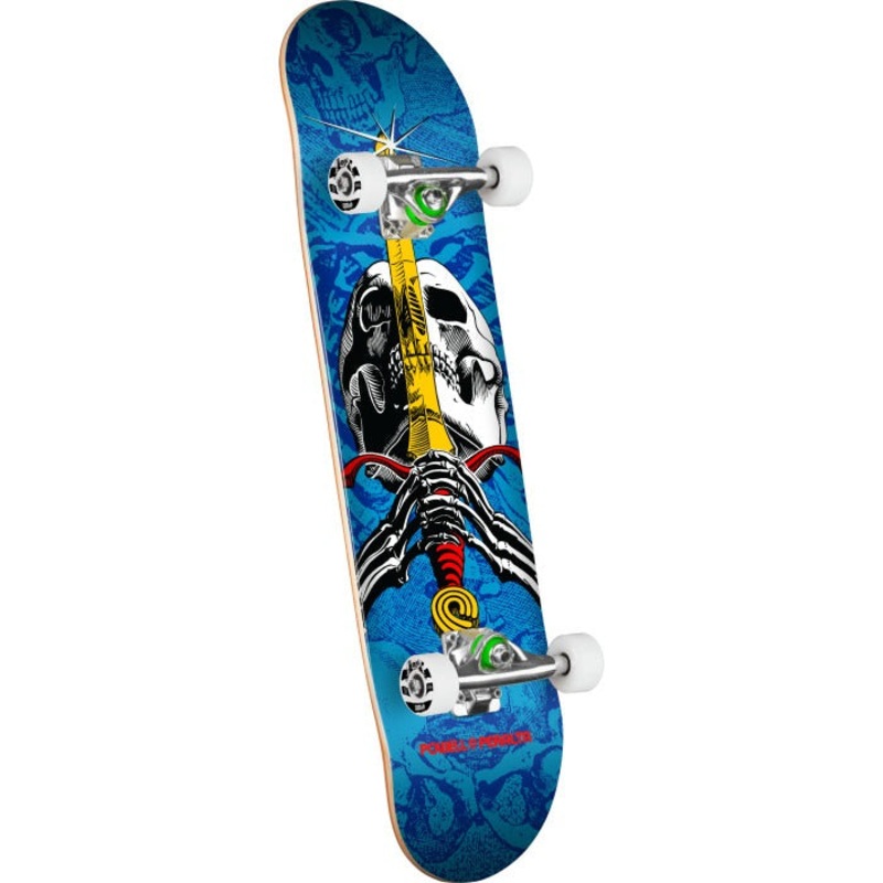 Powell Peralta Skull & Sword Blue 7.5" Complete Skateboard
