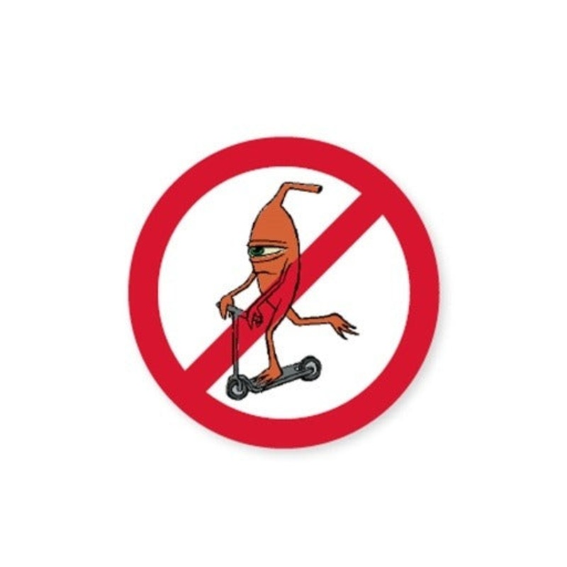 Toy Machine No Scooter 4" Sticker Single