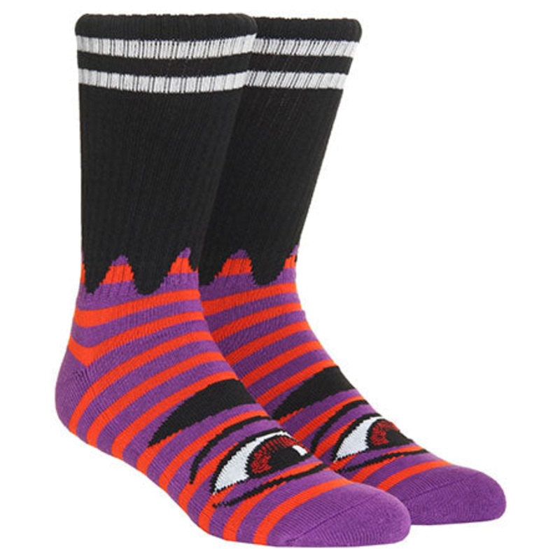 Toy Machine Sect Eye Stripe Purple/Orange Socks