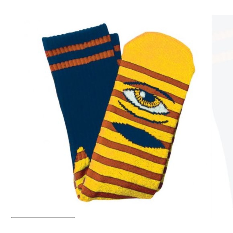 Toy Machine Sect Eye Stripe Yellow/Rust Socks