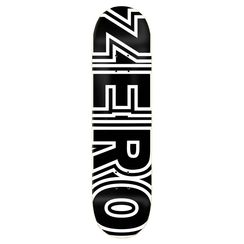 Zero Classic Bold Black White 8.5" Skateboard Deck
