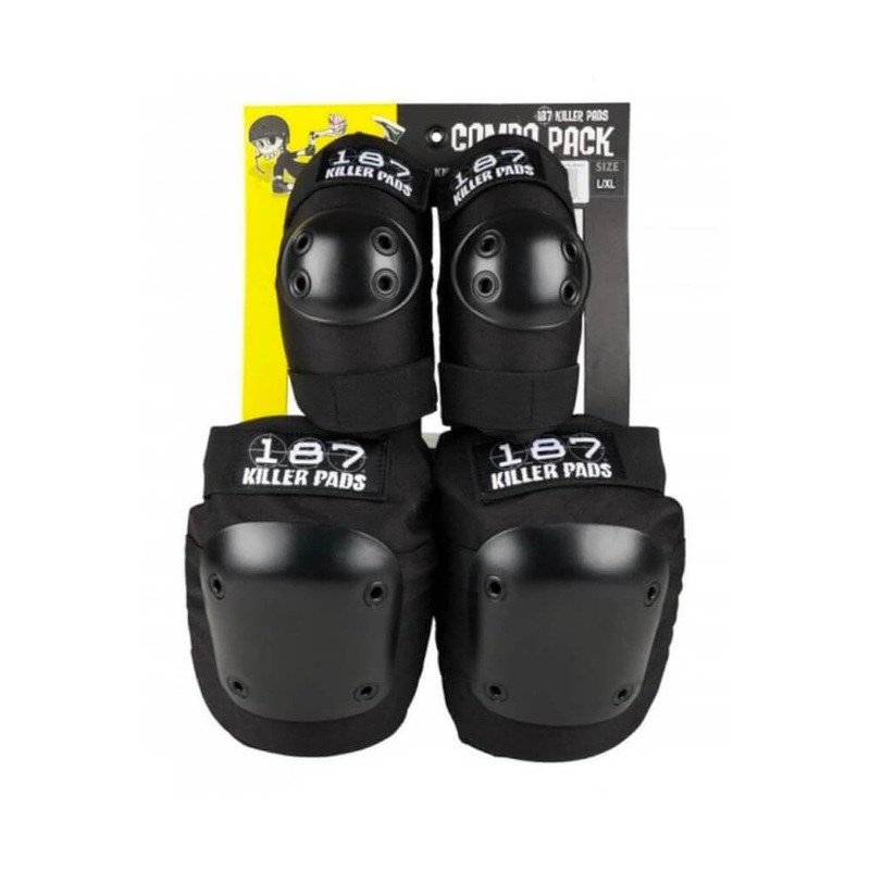 187 Killer Black Knee & Elbow Pad Set