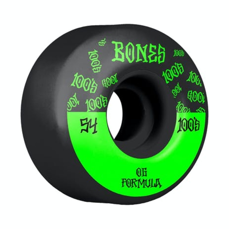 Bones 100's Black V4 54mm Skateboard Wheels