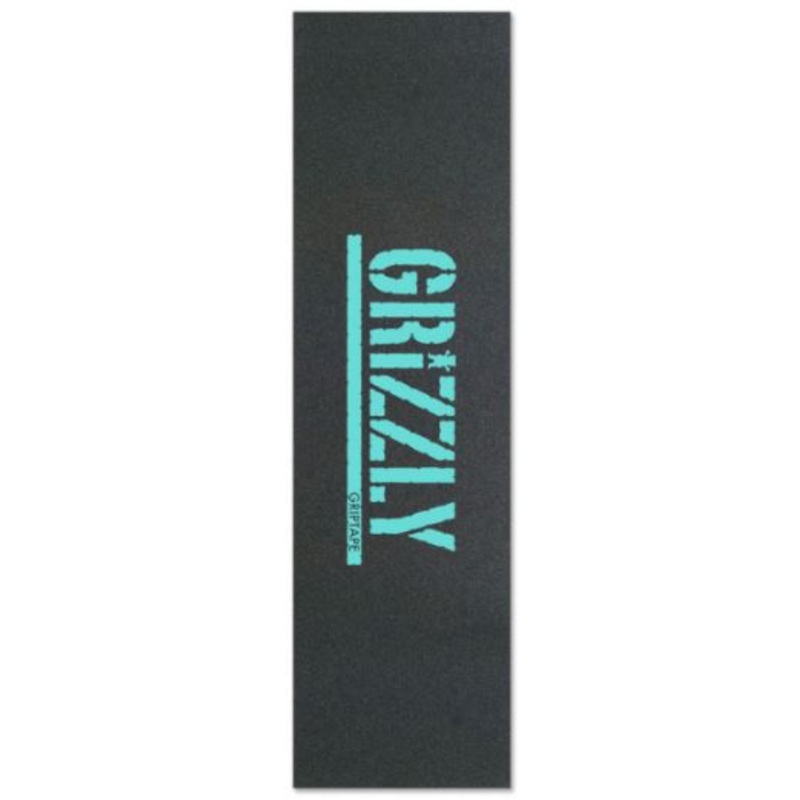 Grizzly Stamp Teal Skateboard Griptape