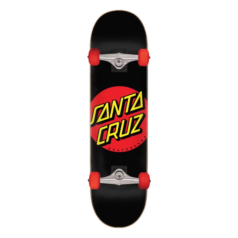 Santa Cruz Classic Dot Black Micro 7.25" Complete Skateboard