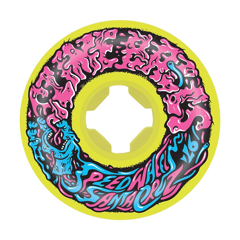 Santa Cruz Slime Balls Vomit Mini II 54mm/97a Yellow Skateboard Wheels