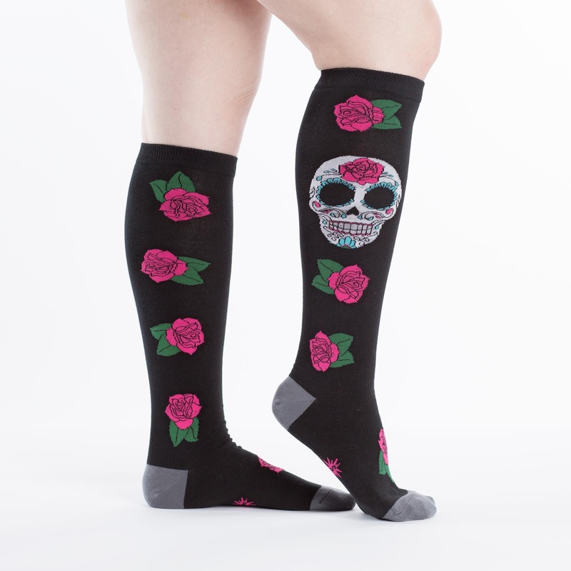 Sock It To Me Sugar Skull Adult Knee Socks