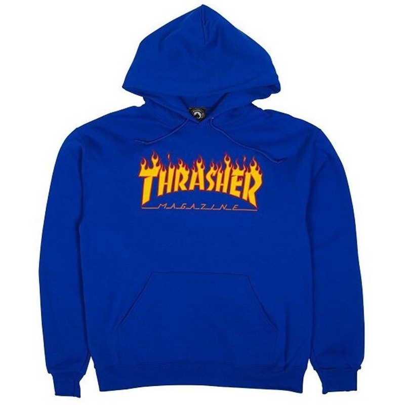 Thrasher Flame Logo Royal Blue Hoodie