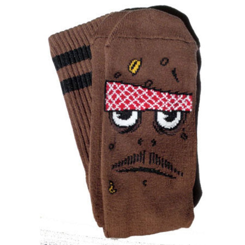 Toy Machine Poo Poo Head Brown Socks