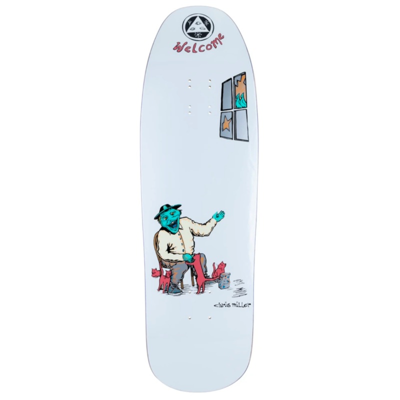 Welcome Skateboards Miller Bird Feeder White 9.6 Skateboard Deck