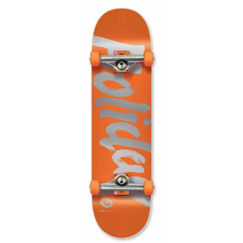 Holiday Safety First Orange 8.25" Complete Skateboard